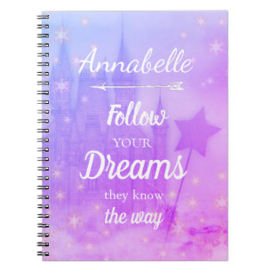 Caderno Espiral O conto de fadas personalizado sonha o castelo