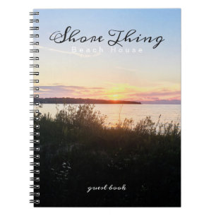 Caderno Espiral O convidado alugado da praia da casa do lago