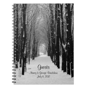 Caderno Espiral O convidado do casamento no inverno assina dentro
