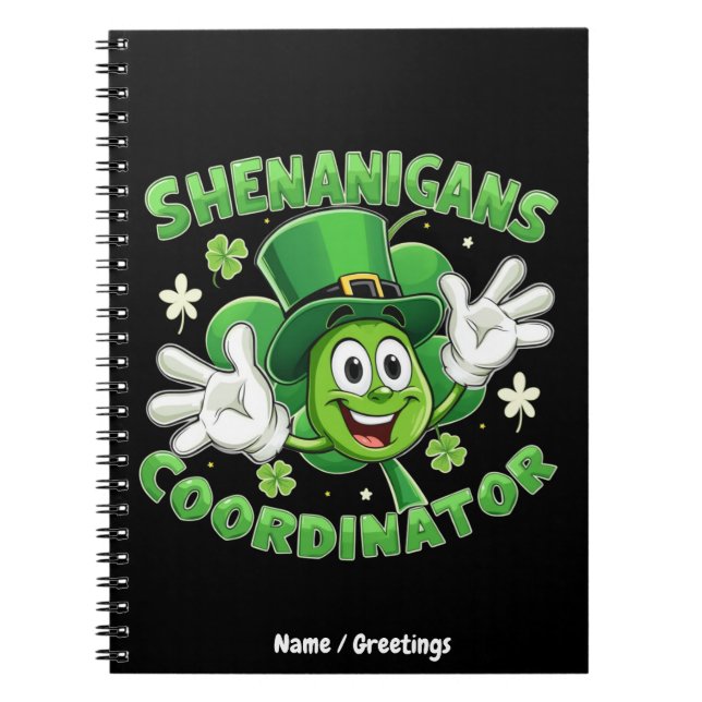 Caderno Espiral  O Coordenador de Shenanigans Engraçado  (Frente)