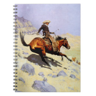 Caderno Espiral O Cowboy de Remington, Cavalaria Militar Vintage