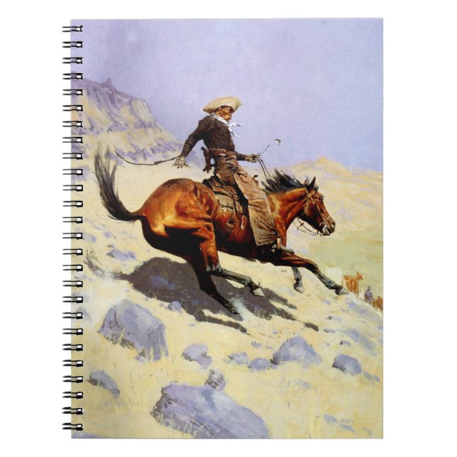 Caderno Espiral O Cowboy de Remington, Militares de Cavalaria Vint (Frente)