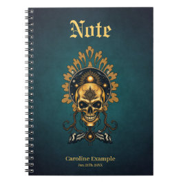 Caderno Espiral O crânio do Ouro e seus segredos cósmicos.