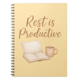 Caderno Espiral O descanso é produtivo 