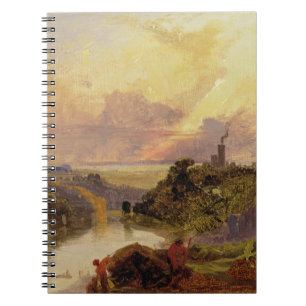 Caderno Espiral O desfiladeiro de Avon no por do sol (óleo no