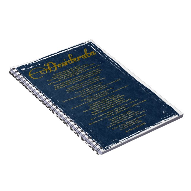 Caderno Espiral O Desiderata "Coisas Desejadas" (Lado Direito)