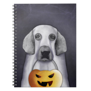 Caderno Espiral O Doggy Pooh transforma-se um fantasma