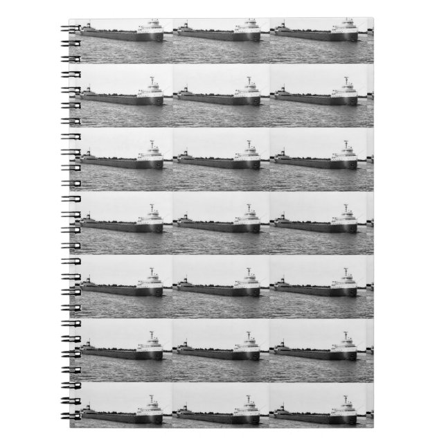 Caderno Espiral O Edmund Fitzgerald no rio do St. Clair (Frente)