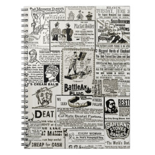 Caderno Espiral O encantador jornal vitoriano de 1890 "Ads Men Wom