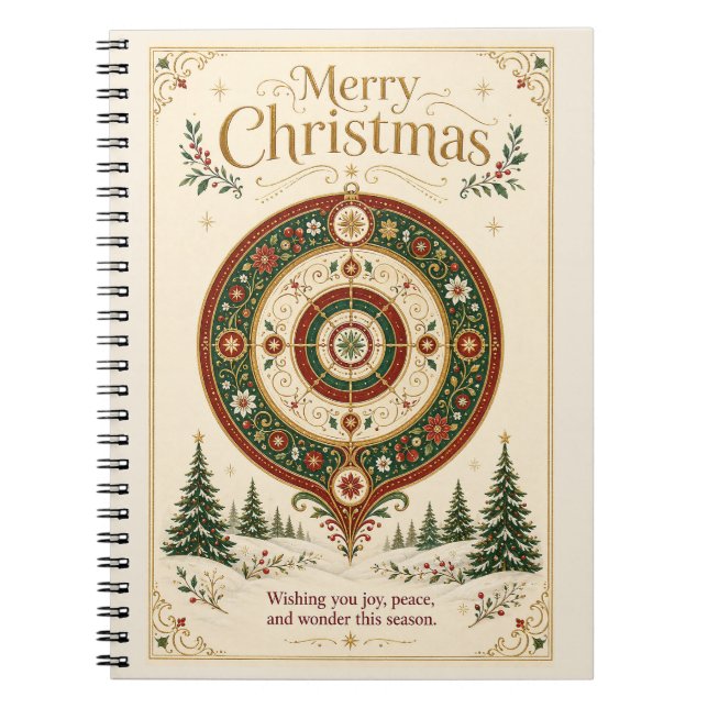 Caderno Espiral O Enfeite do Encanto do Inverno (Frente)
