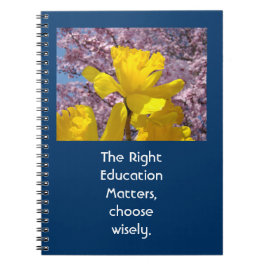Caderno Espiral O Ensino Certo Importa escolha com sabedoria noteb