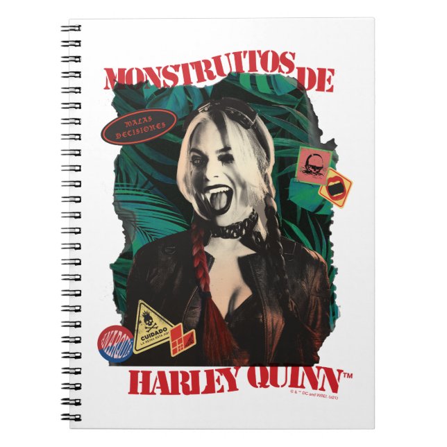 Caderno Espiral O Esquadrão Suicida | Harley Quinn Winking (Frente)