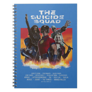 Caderno Espiral O Esquadrão Suicida Poster de filme com estilo r