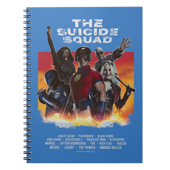 Caderno Espiral O Esquadrão Suicida | Poster de filme com estilo r (Frente)