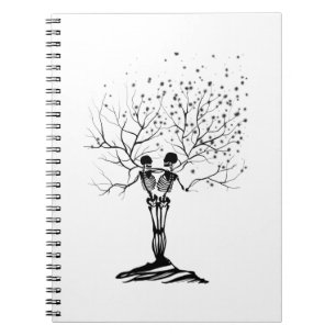 Caderno Espiral O esqueleto da árvore do fim da vida