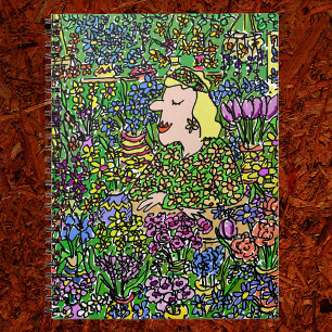 Caderno Espiral O Florista Camuflado. Ilustração em um