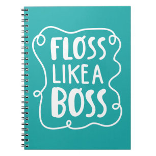 Caderno Espiral O Floss gosta de uma frase dental do chefe  