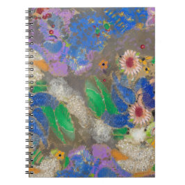 Caderno Espiral O fundo de abstrato de Odilon Redon.