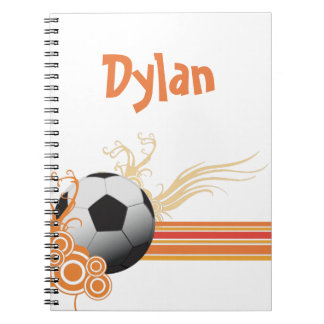 Caderno Espiral O futebol ostenta o nome personalizado jogo de