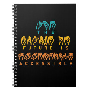 Caderno Espiral O futuro é um idioma de sinal ASL acessível