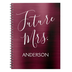 Caderno Espiral O Futuro Planejador de Chás de panela Roxo da Sra