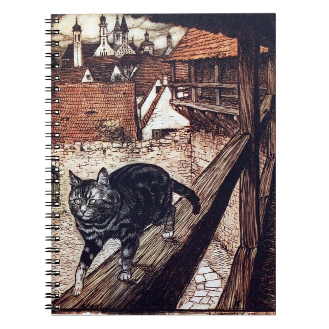 Caderno Espiral O Gato do Castelo por Rackham (Frente)