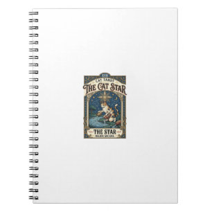 Caderno Espiral O Gato Estrela Carta de Tarot Gato Arcanos Maiores