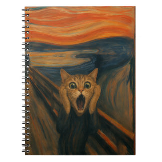 Caderno Espiral O Gato Gritando Paródia Arte Clássica Divertida