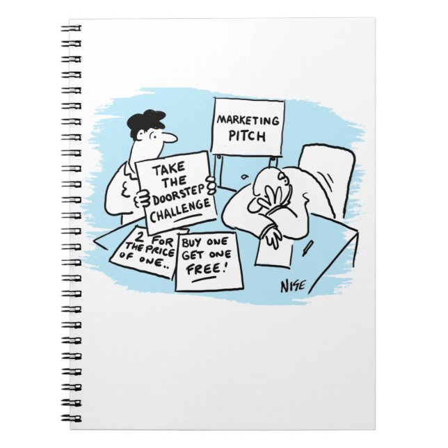 Caderno Espiral O gerenciador de marketing está resistente a uma d (Frente)