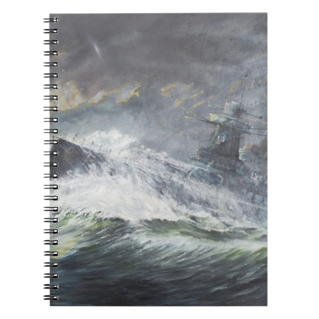 Caderno Espiral O Graf Spee entra Oceano Índico o 3 de novembro (Frente)