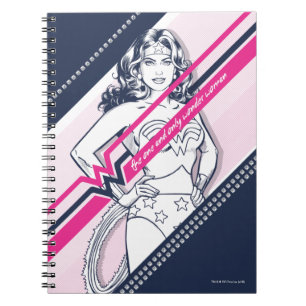 Caderno Espiral O Gráfico Retroativo De Uma Única Mulher Maravilha