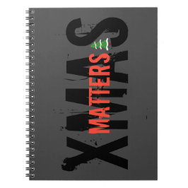 Caderno Espiral O Grunge XMAS IMPORTA A árvore de Natal que chama 