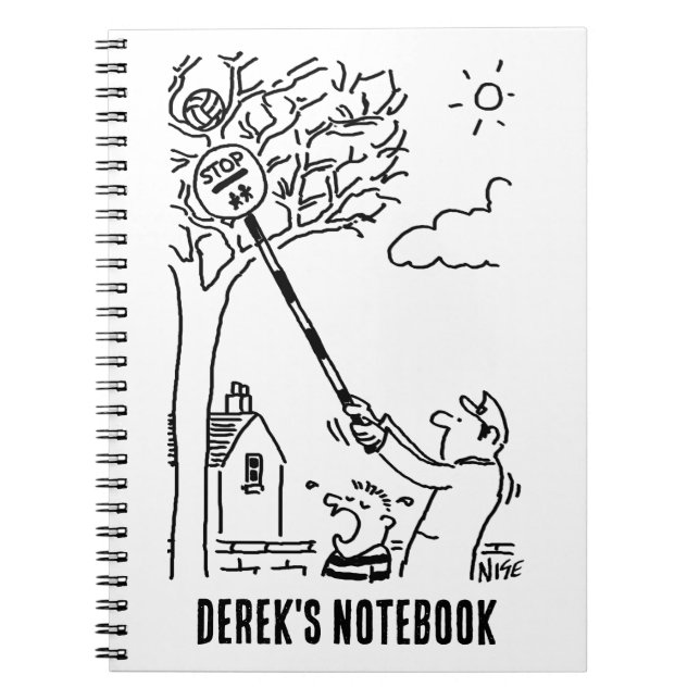 Caderno Espiral O Homem-Lupa está ajudando a obter uma bola de uma (Frente)