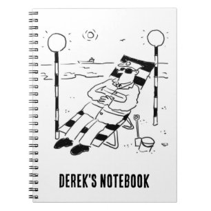 Caderno Espiral O Homem-Lupa-Lupa está tomando banho de sol. Surre