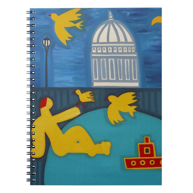 Caderno Espiral O homem sob a ponte 2006 (Frente)
