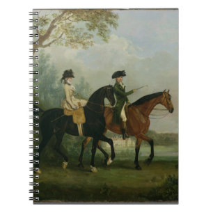 Caderno Espiral O Hon. Equitação de Marcia Pitt com seu irmão,