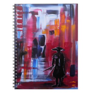 Caderno Espiral O Horizonte do Samurai Pintura por Alfred Fox