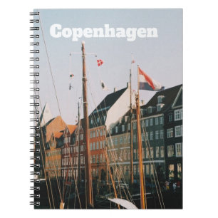 Caderno Espiral O icônico Nyhavn, Copenhague, Dinamarca