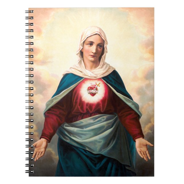 Caderno Espiral O Imaculado Coração de Maria (Frente)