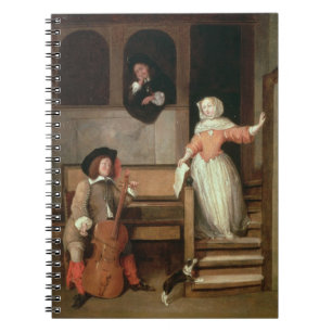 Caderno Espiral O jogador do violoncelo, c.1700 (óleo em canvas)
