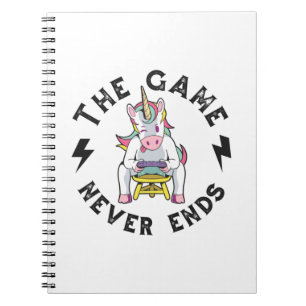 Caderno Espiral O jogo nunca acaba para Unicórnios