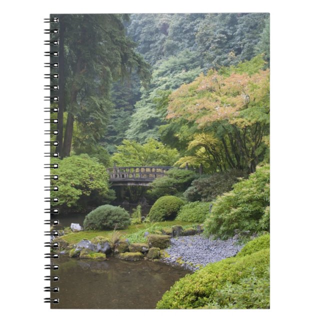 Caderno Espiral O Lago da Caminhada com Ponte da Lua (Frente)