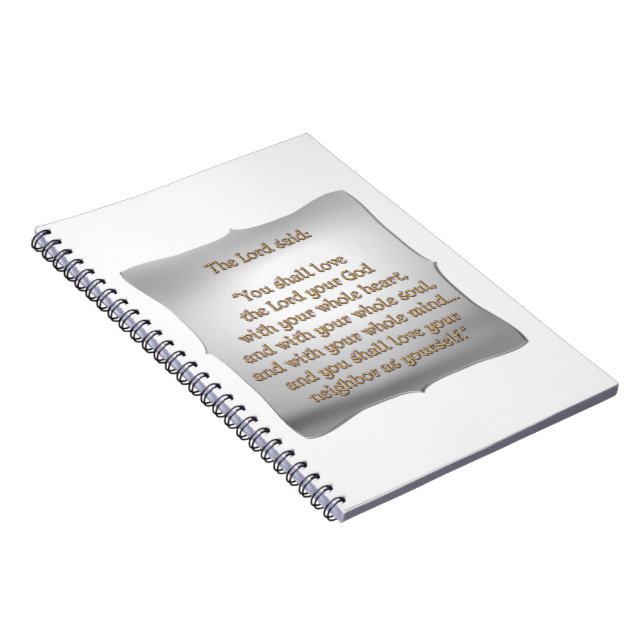 Caderno Espiral O maior mandamento (Lado Direito)