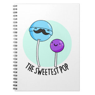 Caderno Espiral O Mais Doce Pop Funny Lollipop Trocadilho Fundo Pr