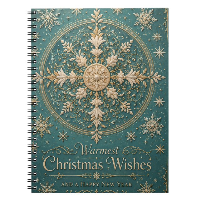 Caderno Espiral O Mandala Gélido Dourado (Frente)