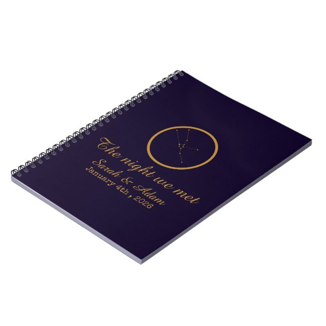 Caderno Espiral O Mapa Estelar da Noite em que Nos Conhecemos – De (Left Side)