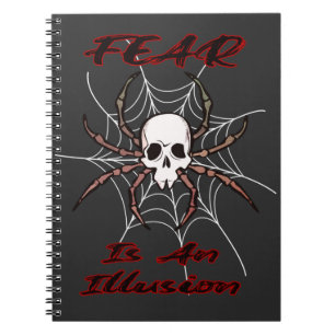 Caderno Espiral O Medo É Uma Ilusão - Aranha-Caveira Assustadora