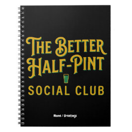 Caderno Espiral O Melhor Clube Social Half-Pint Pub Irlandês Vinta