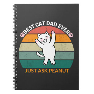 Caderno Espiral O Melhor Pai De Gato Já Perguntou Ao Amendoim, pai