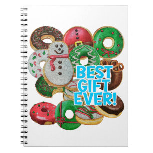 Caderno Espiral O melhor presente de sempre! Xmas Doughnut